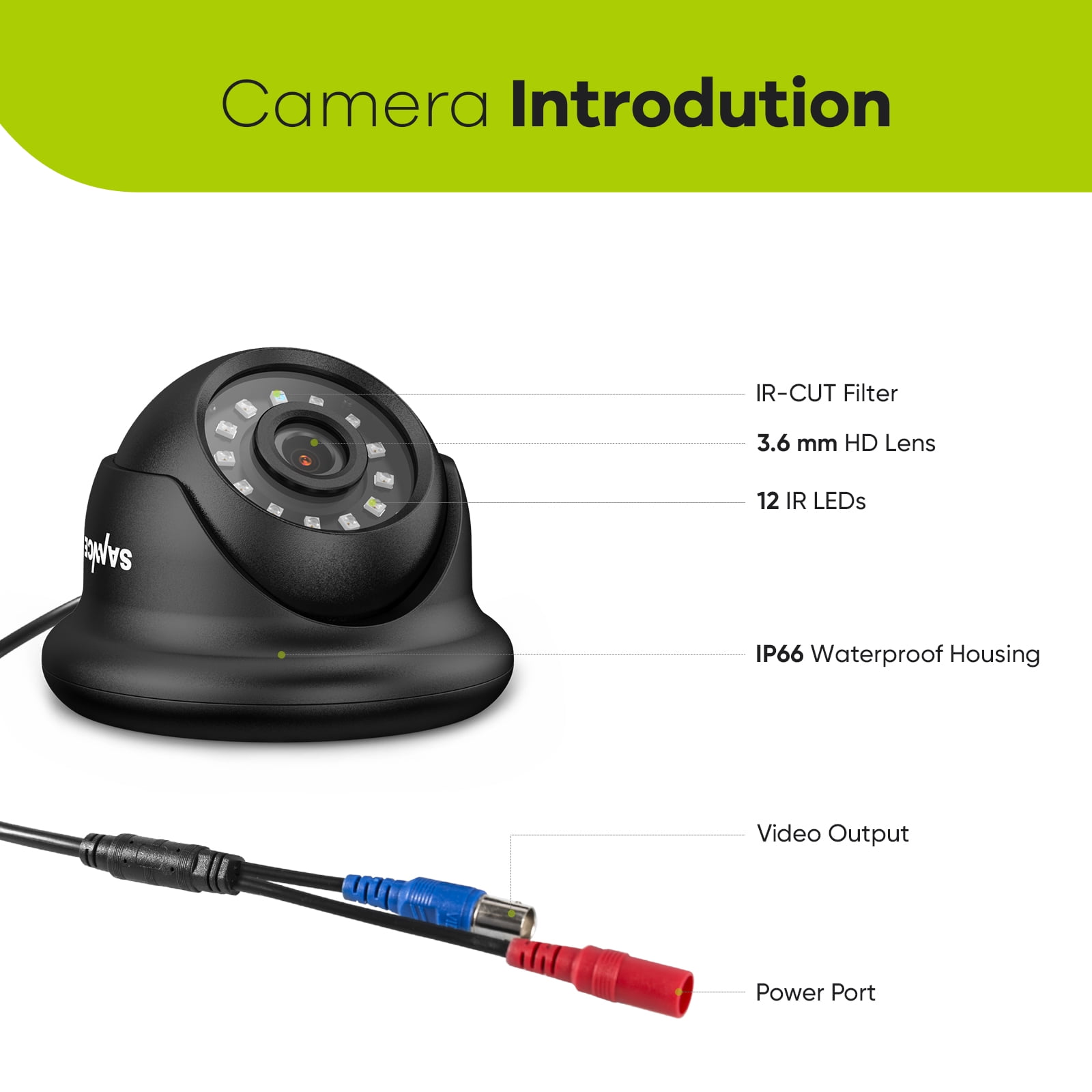 SANNCE 2PCS 1080p Full HD Wired Analog CCTV TVI-HD Security Camera for DVR Security Camera System with 100 ft Night Vision