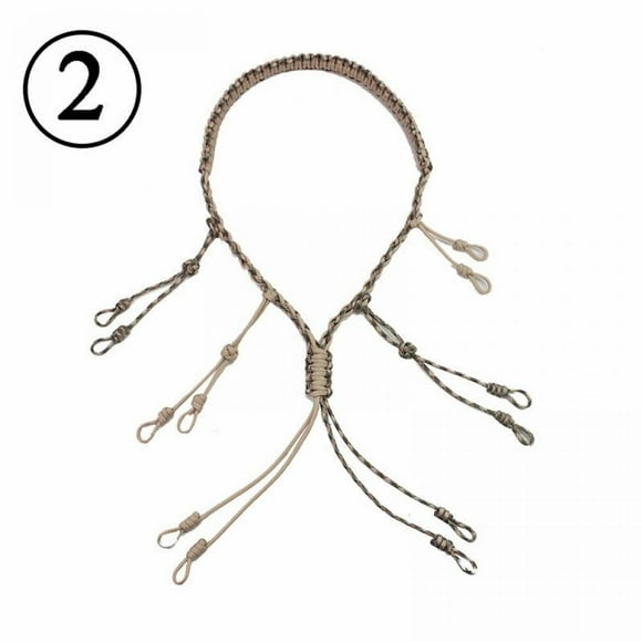 1Pc Duck Call Lanyard Cord Hunter Game Call Lanyard Decoy Rope with 12 Adjustable Loops Wild Bird Whistle B