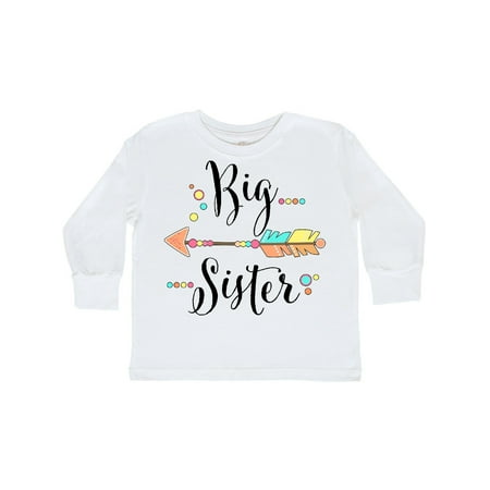 

Inktastic Big Sister- dots and arrow Gift Toddler Toddler Girl Long Sleeve T-Shirt