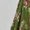 Green, variant on Green Floral Print V-Neck Maxi Dress With Tiered Skirt And Side Slit For Women