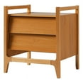 thumbnail image 1 of 22" Angle-Face Solid Wood 2-Drawer Nightstand - Caramel, 1 of 11