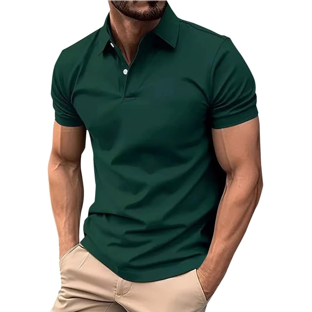 Men's Summer Leisure Culture Breathable Short Sleeved Shirt Top 3XL