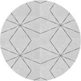 thumbnail image 1 of Ahgly Company Machine Washable Indoor Round Transitional Platinum Gray Area Rugs, 4' Round, 1 of 7