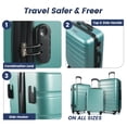 thumbnail image 5 of NiceTravel Luggage Set (20/24/28 inch),Hard-shell suitcase with Cup Holder(20"), Combination Locks & 360° Spinner Wheels, Green, 5 of 8