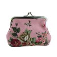 thumbnail image 1 of Jumpingount Diseño de flores, monedero en efectivo, billetera para mujer, cambio de tarjetero, bolso de lona para niñas Carteras Rosa, 1 of 5