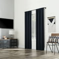 thumbnail image 6 of Sun Zero Bergen Theater Grade Extreme 100% Blackout Rod Pocket Curtain Panel, 40"X96", Navy, 6 of 9