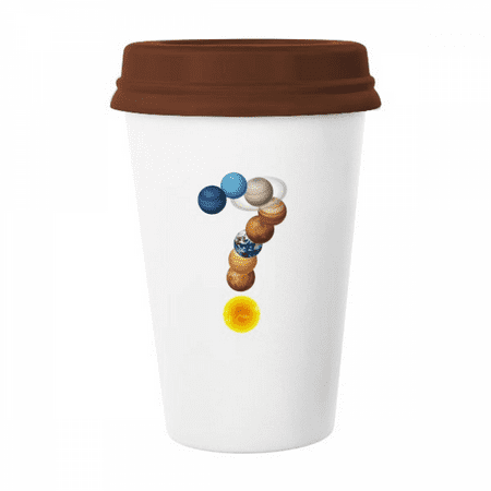 

Permutation Combination Planetary Question Marks Mug Coffee Drinking Glass Pottery Cerac Cup Lid