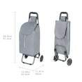 thumbnail image 4 of Mainstays 1-Compartment Shopping Cart, Metal Frame, Removable Bag, Drawstring Bag with Back Zipper Pocket, Converts to Dolly, 4 of 8