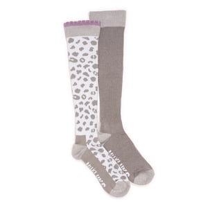 Muk Luks Women's Compression Cotton Knee-High Socks, 2-Pack