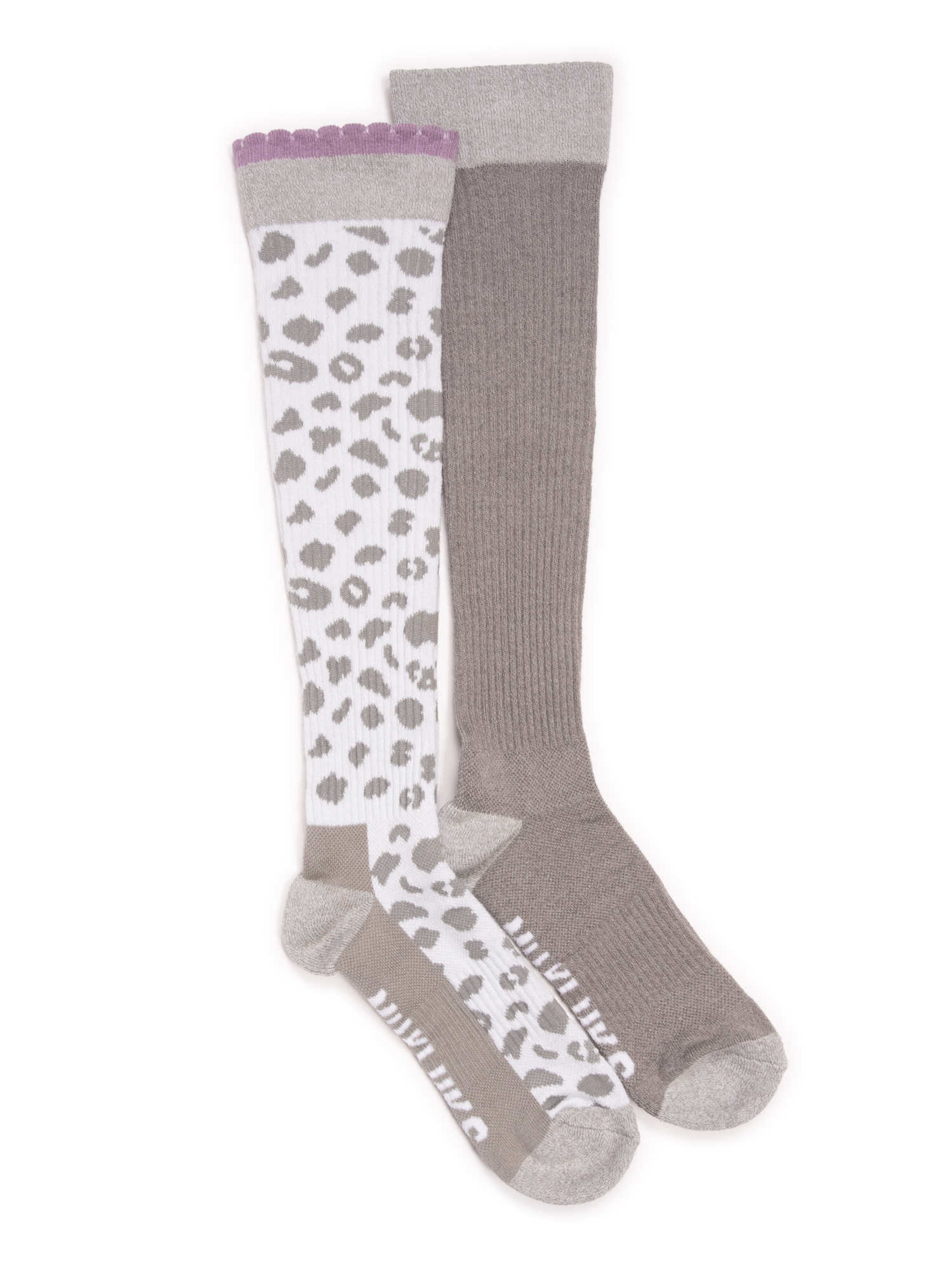Muk Luks Women's Compression Cotton Knee-High Socks, 2-Pack photo 1