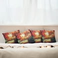 thumbnail image 3 of Ambesonne Fantasy Throw Pillow Cover 4 Pack, Modern Autumn Forest, 16", Orange Green, 3 of 6
