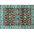 thumbnail image 1 of Ahgly Company Indoor Rectangle Geometric Light Blue Traditional Area Rugs, 8' x 12', 1 of 4