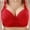 Red, variant on Womens Plus Size $5,Woman Solid Color Comfortable Hollow Out Perspective Bra Underwear No Rims