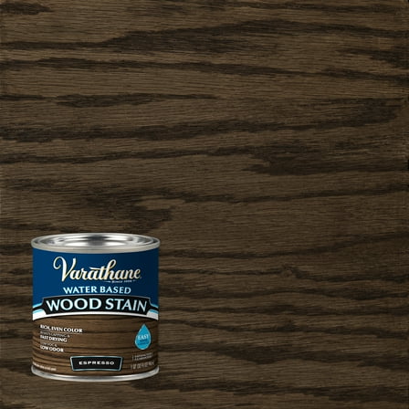 Espresso, Varathane Water-Based Wood Stain-384355, Half Pint