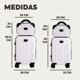 thumbnail image 5 of Set de 4 Maletas de Viaje Rígidas 20 y 18 Pulgadas con 2 Neceseres de 11 Pulgadas Equipaje Ligero con Ruedas 360 y Candado TSA Seraphiel, 5 of 7