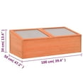 thumbnail image 2 of vidaXL Greenhouse Natural wood Wood and PC board 39.4 x 19.7 x 13.4 in, 2 of 9