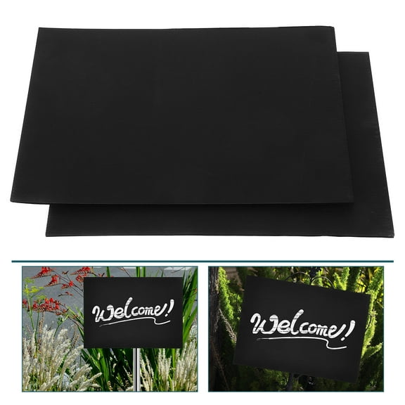 OUNONA 2-Pack Weather Resistant Blank Lawn Signs for Outdoor Garden, Yard, Patio, and Reusable