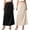 Black,Beige, variant on 2 Pack Women A-Line Satin Half Slip, Elastic Waistband Lace Hem Underskirt, Anti-Static Non-See-Through Slip for Under Dresses