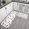 thumbnail image 2 of White Cow Moo Pattern Kitchen Rugs Sets Of 2,Anti Fatigue Kitchen Mat Rugs Non Slip Washable,Decorative Kitchen Floor Mats for Kitchen,Sink,Laundry,17"x30"+17"x47", 2 of 7