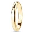 thumbnail image 3 of 14K Gold 3.10mm Thick Half Round / Half Flat Band Rings for Women and Men - Assorted Colors and Ring Sizes, 3 of 7