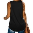 thumbnail image 5 of USSUMA Summer Tops for Women Trendy V Neck Sleeveless Dressy Shirts Blouses Flowy Pleated Tank Camis Women's Tops Summer 2022 Basic Solid Color Casual Tshirts Tunic Plus, 5 of 7