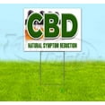 thumbnail image 1 of Cbd Natural Symptom Reduction (18" x 24") Yard Sign, Includes Metal Step Stake, 1 of 6