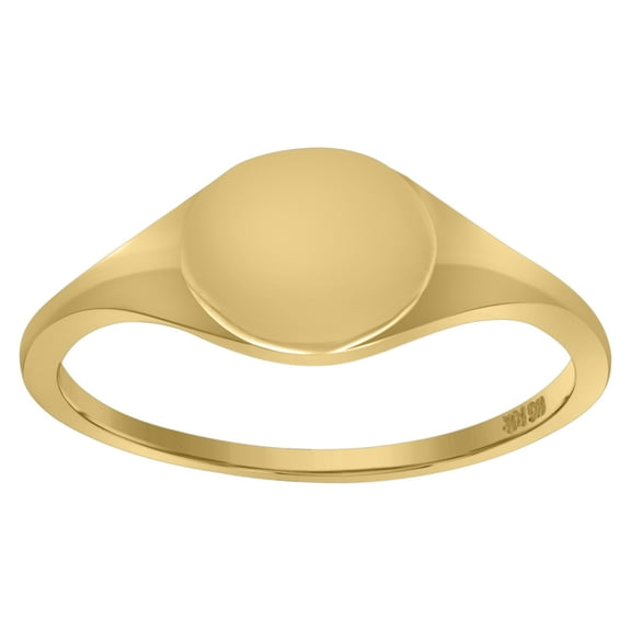 10kt Real Yellow Gold Womens Engraveable Signet Rings