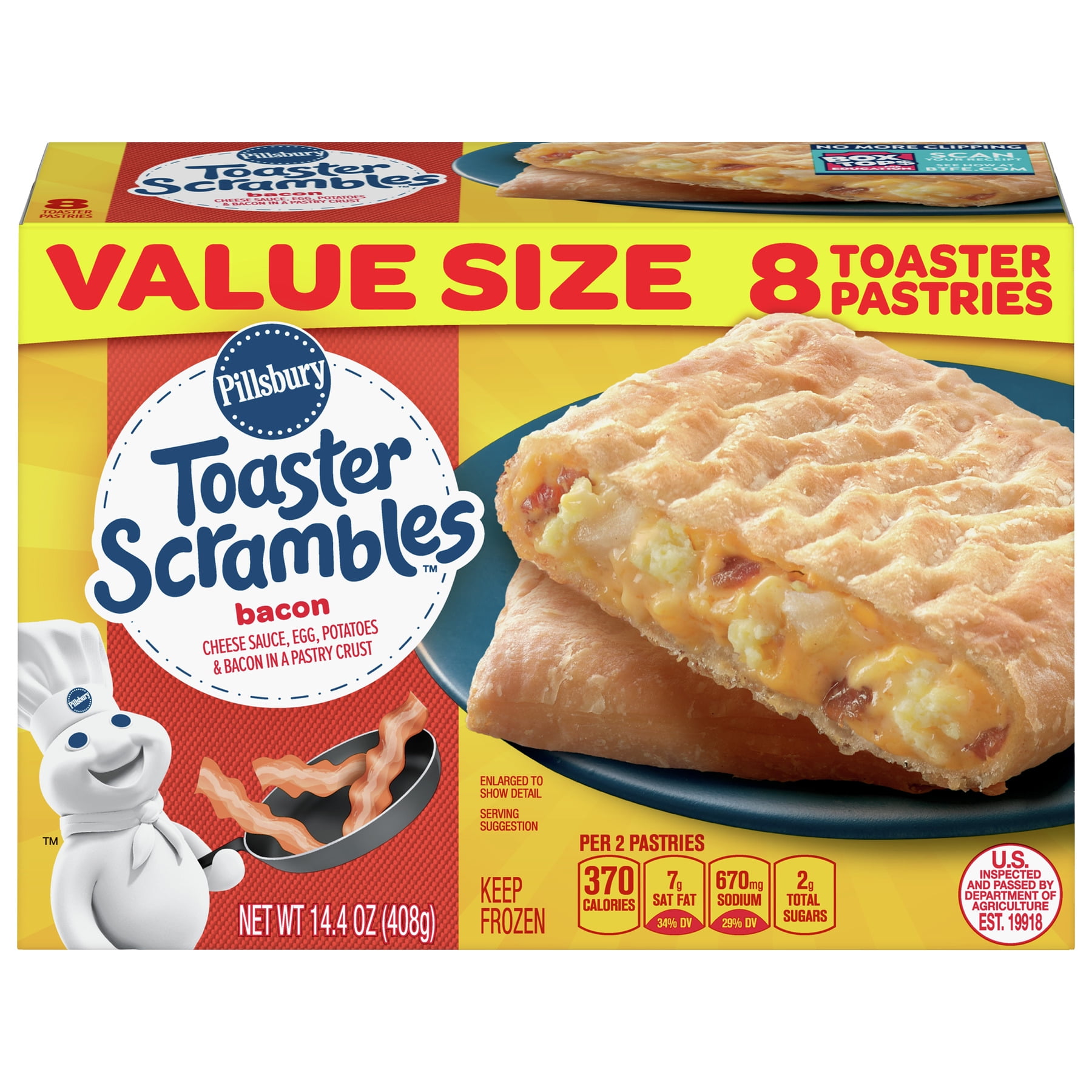 Toaster breakfast scrambles pillsbury frozen bacon walmart oz ct food foods