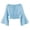 Sky Blue, variant on YunPes Girls Vintage Court Shirts Bell Sleeve Off the Shoulder Crop Blouses Tween Renaissance Costume Elegant Tunic Tops