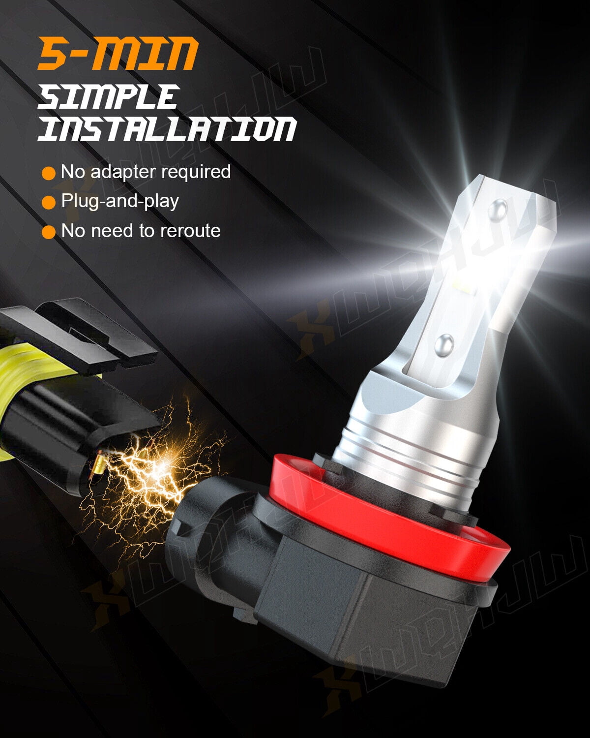 For 2009-2012 Dodge Ram 1500 2500 3500 LED Headlight Bulbs High Low Beam + Fog Lights,Pack of 6