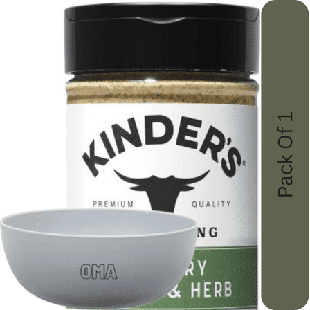Kinder's Buttery Garlic & Herb Seasoning, 8 oz. With White Bowl By OMA