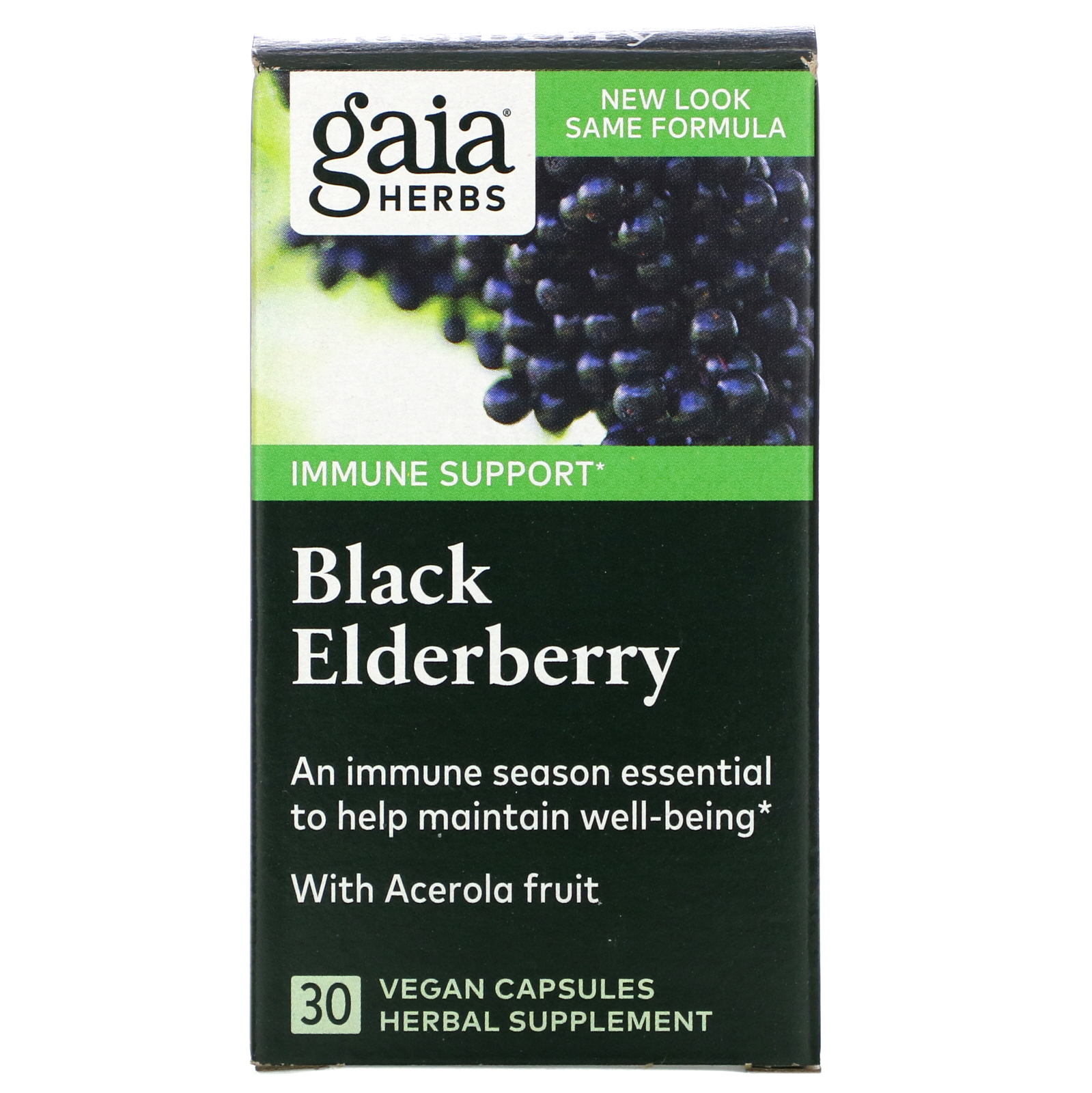 Gaia Herbs - RapidRelief Black Elderberry for a Healthy Immune System - 30 Vegan Caps