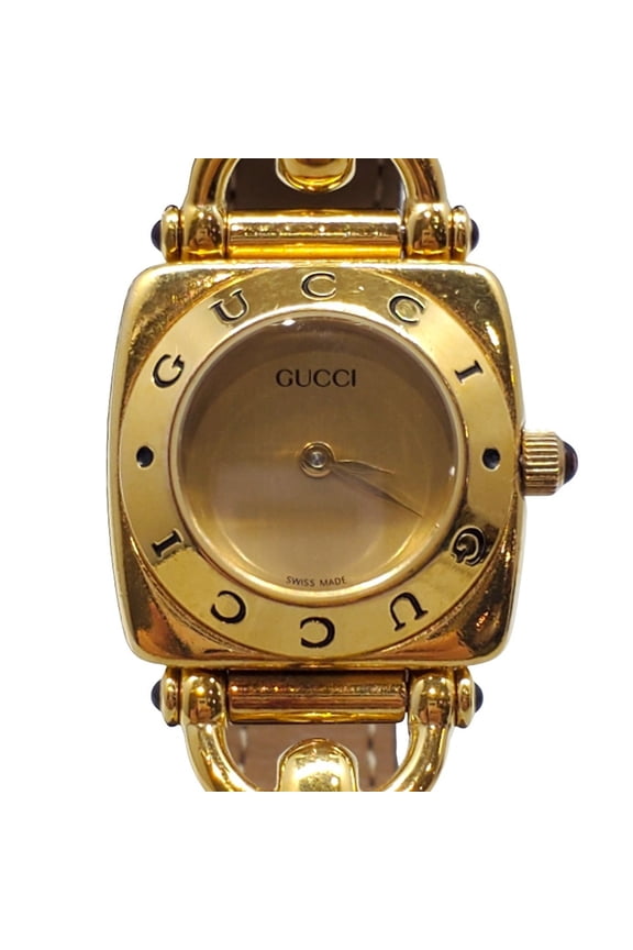 Pre-Owned GUCCI 6300L Women's Watch, Old Gucci Gold Brown with Non-Original Strap, Kaizuka Store