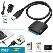 2.5/3.5 inch HDD SSD Adapter USB 3.0 to 2.5" SATA III Hard Drive Adapter Cable w/ UASP - SATA to USB 3.0 Converter for SSD/HDD - Hard Drive Adapter Cable