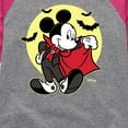 thumbnail image 3 of Mickey & Friends - Vampire Mickey - Toddler And Youth Girls Raglan Graphic T-Shirt, 3 of 5