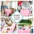 thumbnail image 4 of JIUZHEN Pink Tablecloth for Rectangle Tables - Waterproof and Spillproof Washable Fabric Table Cloth for Dining Room Kitchen Party, 52 x 70 Inch, 4 of 7