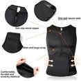 thumbnail image 5 of Vaslanda Neoprene Sauna Suit for Men Waist Trainer Vest Zipper Body Shaper Tank Top with Double Adjustable Belts, 5 of 7