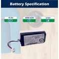 thumbnail image 3 of Replacement Li-Ion Battery for Shark RV725 RV750_N AV751 AV753 RV761 RV763 RV765 RV771 RV850 AV911 RV912 AV970 RV990 QR1000S RV1001AE RV1101ARUS UR1005AE RV2001 RV2410 RV2502 RV2610 RV2620 (Black), 3 of 5