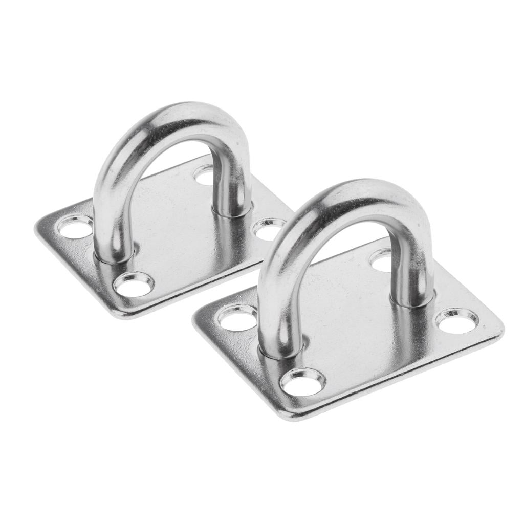 AMYSPORTS Outdoor Stainless Fender Hook Steel Hooks Wall Pad Eye Stainless  Marine Hanger Hook Plate Hanging SUS316 4pcs - Yahoo Shopping
