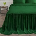 thumbnail image 6 of 4 Piece Long Ruffle Sheet Set, 30" Inch Long Ruffle On Corner Of The Flat Sheet, 24 Inch Deep Pocket, 100% Egyptian Cotton, 800 TC, Cal King Size, Solid Green, 6 of 9