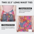 thumbnail image 6 of Pioneer Flower Floral Print Pattern Apron for Women and Men, Cotton Linen Waterproof with Pockets, Adjustable, 33x27 Inch for Kitchen, Gardening, BBQ, Salon, 6 of 6