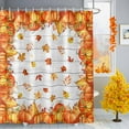 thumbnail image 2 of Shower Curtains for Bathroom-48"x72",Farm Autumn Pumpkins Waterproof Bath Curtain Grommet Shower Curtain Set, 2 of 7