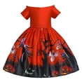 thumbnail image 1 of HAWEE Robe de Cosplay d'Halloween pour Filles Costume de Vampire Chauve-Souris Citrouille Costume de Jeu de Rôle, 1 of 5