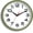 C_green, variant on Wall Clock Silent Non-Ticking Modern Clock Battery Operated 8 Inch Small Classic Analog Decorative for Classroom, Living Room, Office, Bedroom, School, Hotel (Black)