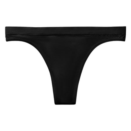 

Women s Panties Casual Solid Color Low Waist Ice Silk Seamless Large Size Sexy Quick Drying Sports Thong Briefs Comfy Soft Underpants