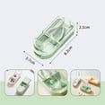 thumbnail image 3 of 1 Pc Pill Cutter Splitter for Cutting Multiple Pills, 1/2 1/4 Pill Cutter Splitter for Small and Tiny Pills, V-Shaped Design for Multiple Sizes, 3.23x1.46x0.98 Inch, Green, 3 of 7