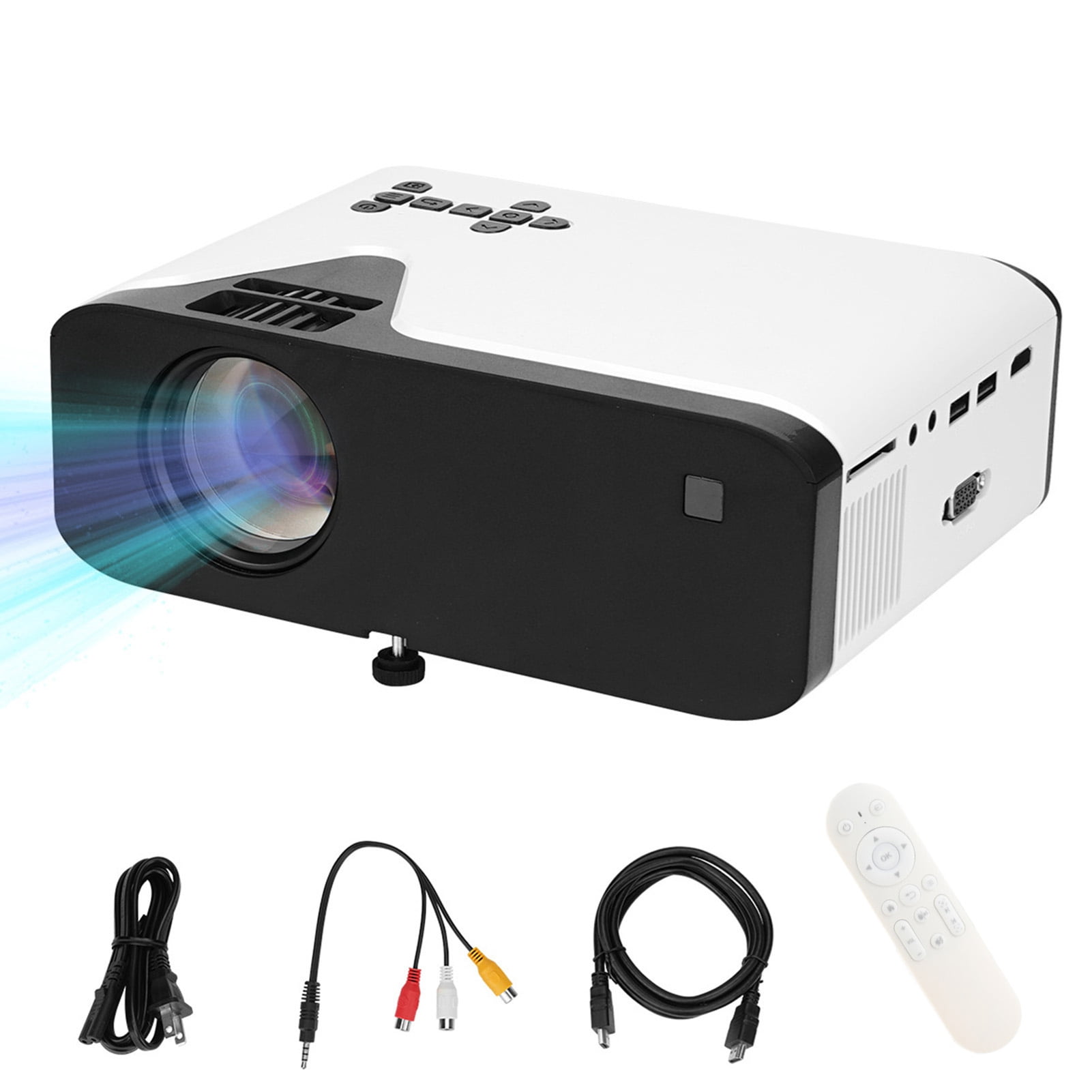 Home Projector 1080p Portable Projector With HD VGA USB Memory Card AV Interfaces For Indoor And Outdoor Use