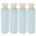 thumbnail image 4 of MLINS 4 Pcs Bottles Lotion Bottle Compact Shampoo Bottle Travel 4.9x4.9x19cm Sky-blue, 4 of 8