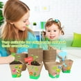 thumbnail image 4 of 50 Set Garden Paper Pot Craft Kit, Biodegradable Seed Starter Pots with Adhesive Foam Stickers and Pots Labels, Seed Starter Pots for Kids Spring Summer Early Graduation DIY Crafts, 4 of 7
