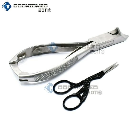 OdontoMed2011 Feet Care Tools Toe Nail Toenail Cutter Cuticle Nipper With Free Stork Scissors